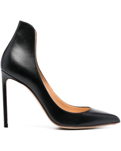 Francesco Russo Pumps Met Puntige Neus - Zwart