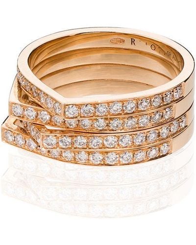 Repossi Antifer 18kt Rose Gold Diamond Ring - Yellow