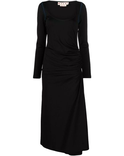 Marni ロングスリーブ ドレス - ブラック