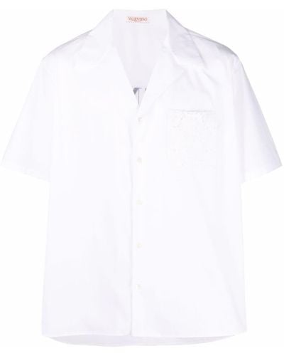 Valentino Garavani Logo-print Cotton Shirt - White