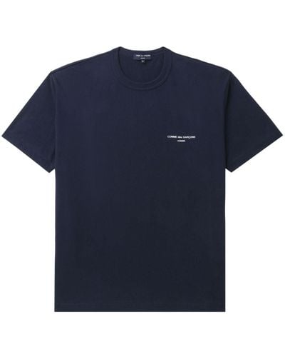 Comme des Garçons T-shirt Met Logoprint - Blauw