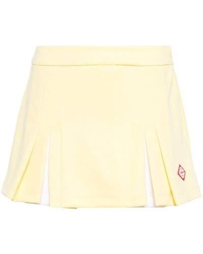Casablancabrand Mini Skirt With Embroidery - Natural