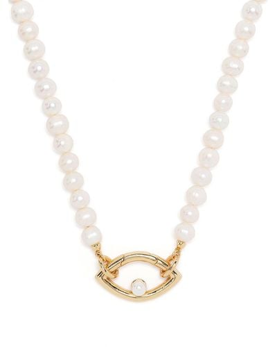 CAPSULE ELEVEN Collana decorata con perle - Bianco