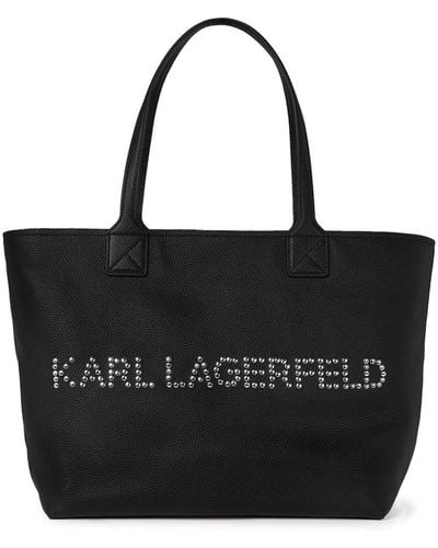 Karl Lagerfeld K/marché Leather Tote Bag - Black