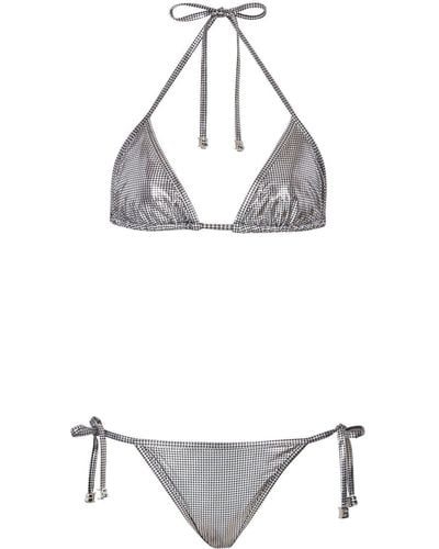 Balmain Metallic-finish Bikini Set