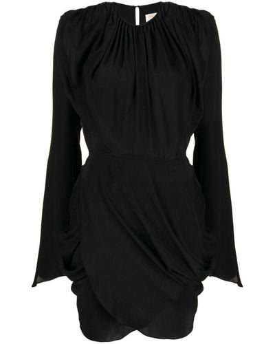 Matériel ラップ シルクドレス - ブラック