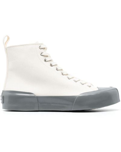 Jil Sander Lace-up High-top Sneakers - White