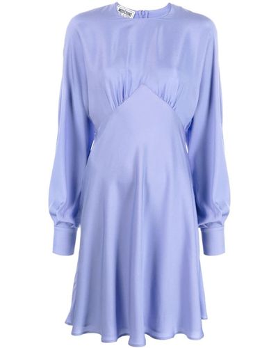 Moschino Jeans Satin Poet-sleeve Midi Dress - Blue
