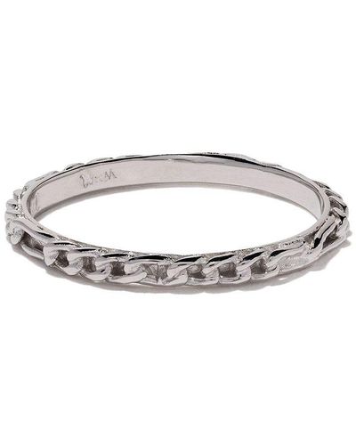 Wouters & Hendrix 18kt White Gold Figaro Chain Ring