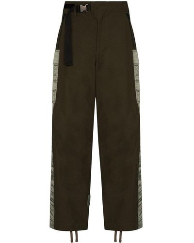 Sacai Belted Cargo-style Pants - Green