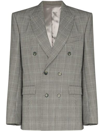 Wardrobe NYC Blazer mit Prince-of-Wales-Karo - Grau