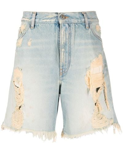 The Attico Eugenia Jeans-Shorts - Blau