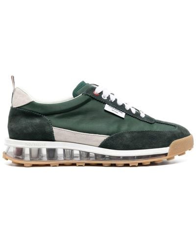 Thom Browne Translucent-sole Leather Trainers - Green