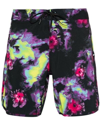 Oakley Floral Splash 19 Floral-print Swim Shorts - Black