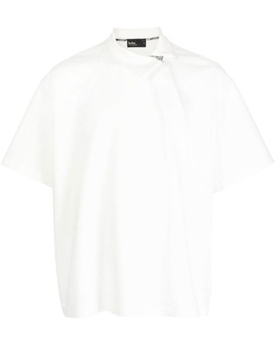 Kolor Poloshirt Met Asymmetrische Sluiting - Wit