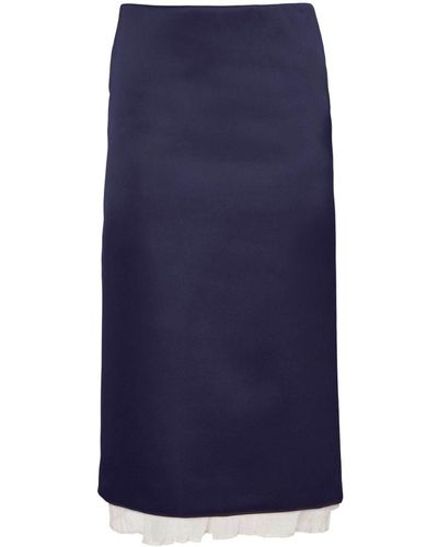 Altuzarra Fannie Layered Pencil Skirt - Blue