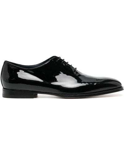 Moreschi Oxford-Schuhe aus Lackleder mit Logo-Prägung - Schwarz