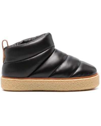 Isabel Marant Padded Leather Ankle Boots - Black
