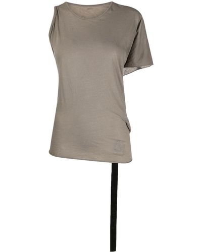 Rick Owens T-shirt asymétrique à dos drapé - Vert
