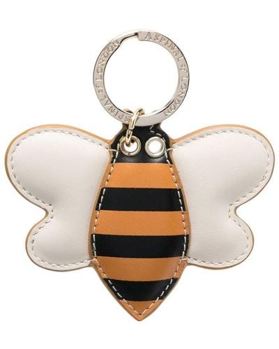 Aspinal of London Llavero Bee con logo - Negro