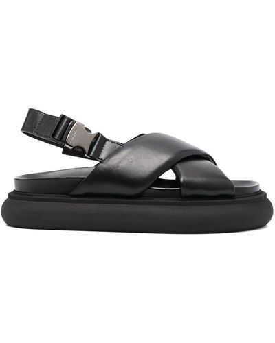Moncler Sandalen mit überkreuzten Riemen - Schwarz
