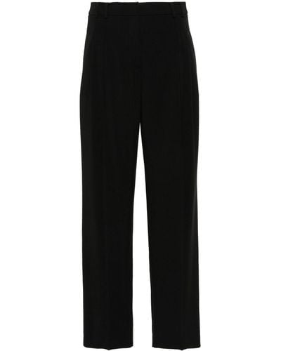 Patrizia Pepe Pleat-detail Straight-leg Pants - Black