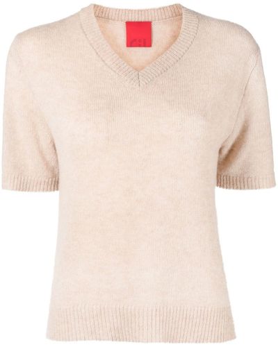 Cashmere In Love Miller V-neck Sweater - Natural