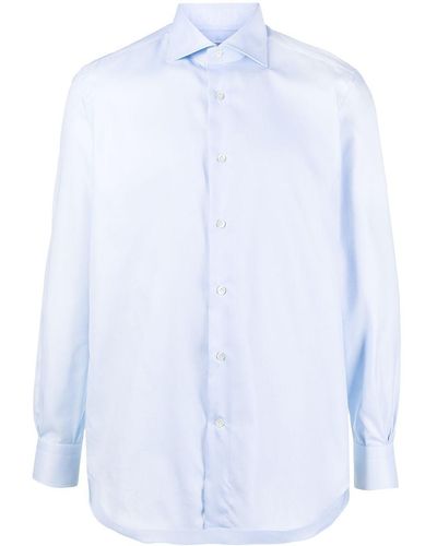 Mazzarelli Classic Collar Buttoned Shirt - White