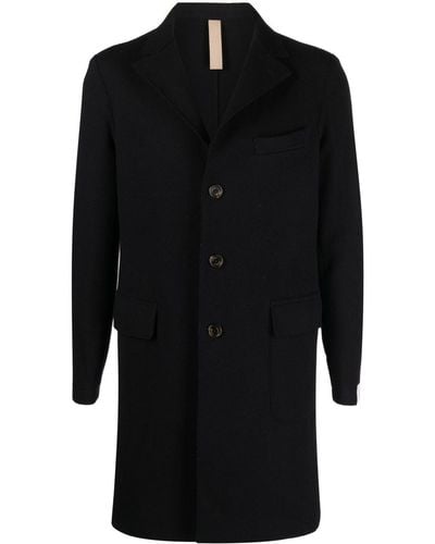 Eleventy Single-breasted Wool Coat - Black