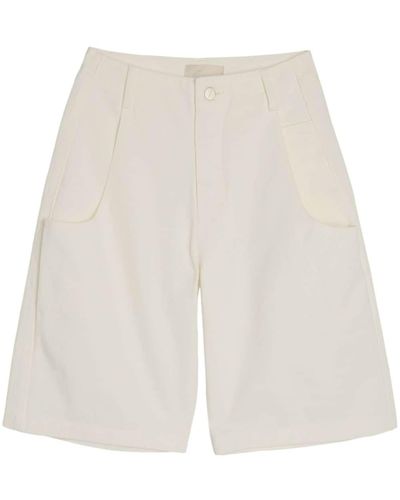 Amomento Knee-length Denim Shorts - White