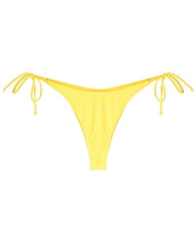 Moschino Logo-patch Bikini Bottoms - Yellow