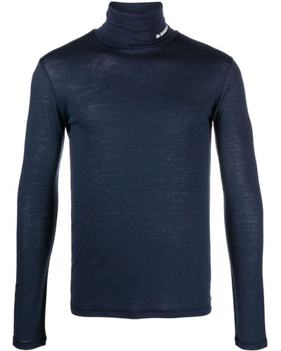 Jil Sander Jersey con logo estampado - Azul