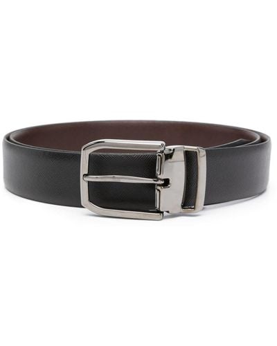 BOGGI Reversible Leather Belt - Black