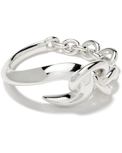 Shaun Leane 'Hook' Ring mit Kette - Weiß