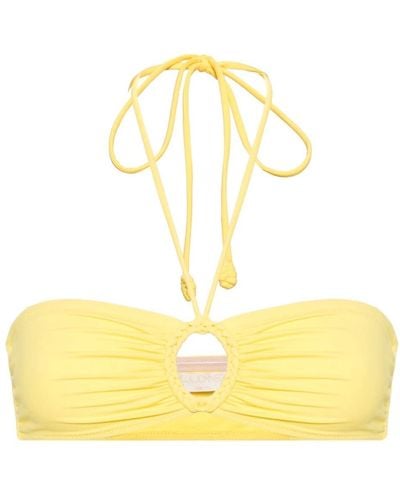 Ulla Johnson Flynn Halterneck Bikini Top - Yellow