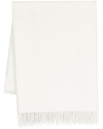 Eleventy Schal aus gebürseter Seide - Weiß