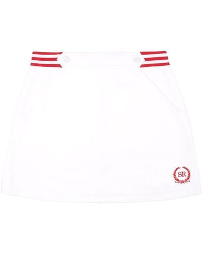 Sporty & Rich Kelly logo-embroidered skirt - Weiß