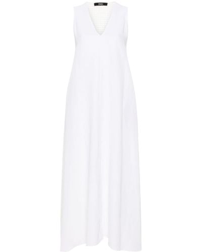 Herno Ärmelloses Kleid mit Spitzeneinsatz - Weiß