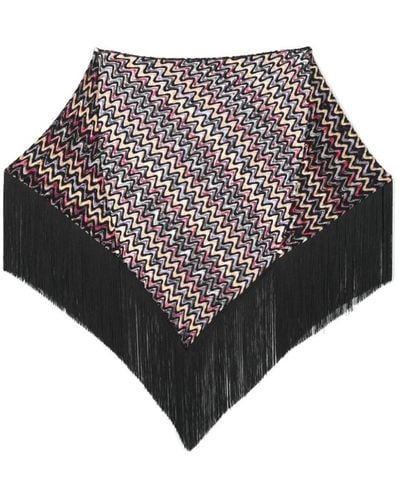 Missoni ジグザグパターン スカーフ - グレー
