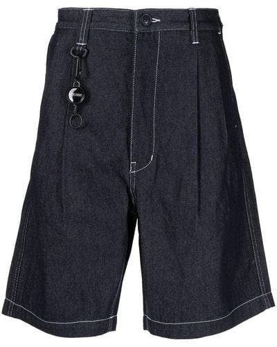 Izzue Multiple Cargo Cotton Shorts - Blue