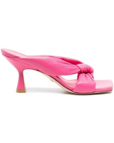 Stuart Weitzman Slip-on Square-toe Sandals - Pink