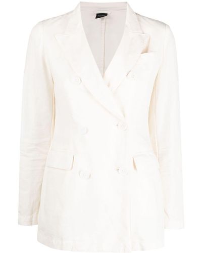 Aspesi Double-breasted Short Coat - White