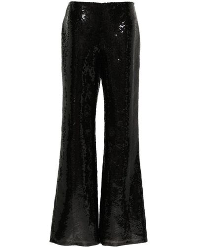 Alberta Ferretti Pantalones con lentejuelas - Negro