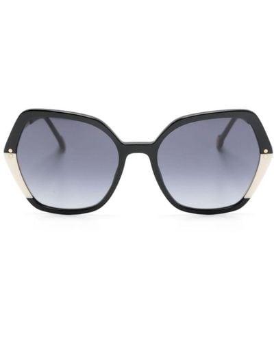 Carolina Herrera Two-tone Oversize-frame Sunglasses - Blue