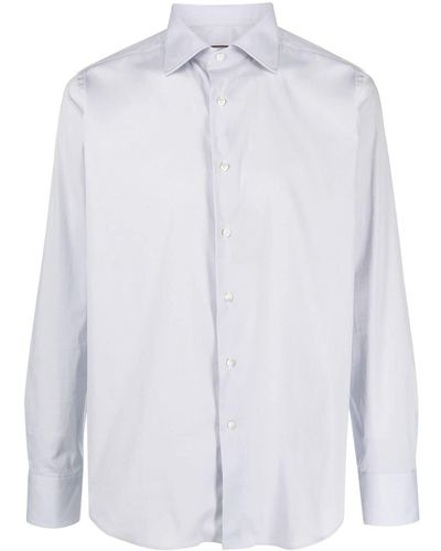 Canali Tailored Poplin Shirt - Wit
