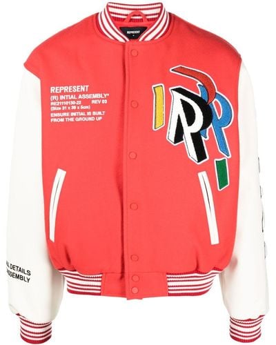 Represent Giacca Initial - Rosso