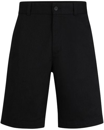 HUGO Mid-rise Chino Shorts - Black