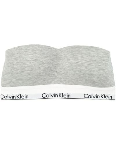 Calvin Klein Bandeau con forro ligero - Gris
