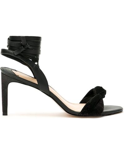 EVA Glitter Heeled Sandals - Black