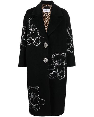 Philipp Plein Abrigo Castoni Teddy Bear oversize - Negro